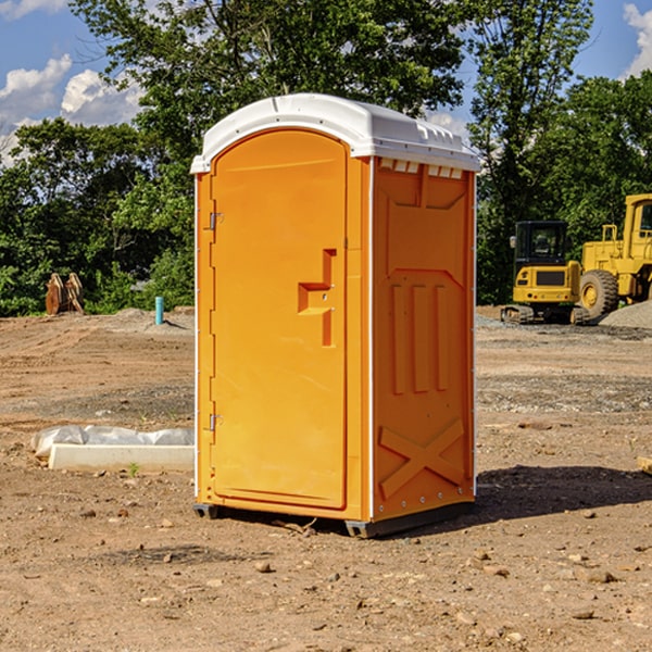 how often are the portable toilets cleaned and serviced during a rental period in Monroe IA